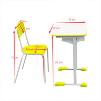 Meubles scolaires brésiliens, ensemble bureau et chaise pour étudiants, table et chaise de classe pour élèves