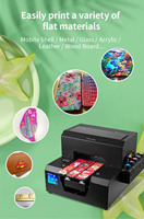 Impresora de inyección de tinta UV automática A4 para vidrio, madera, tarjeta de pvc, funda de teléfono móvil, cuero y vidrio, promoción 2021
