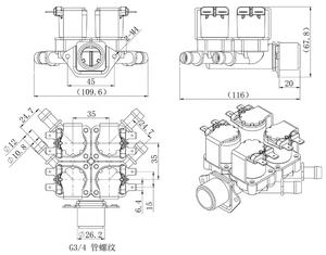 1/8 электромагнитный клапан многоходового коллектора для водяного воздуха, 12 В, 24 В, постоянного тока, 110 В, 120 В, 220 В, 230 В, переменного тока - Product Image 6