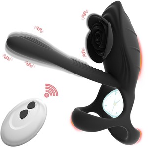 3-trong-1 có thu phí Silicone điều khiển từ xa Vibrator cực khoái âm vật kích thích & kiêm khóa thủ dâm vòng các cặp vợ chồng sản phẩm - Product Image 2