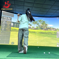 Simulateur de golf intelligent pour salle d'expérience, équipement de divertissement interactif de grande taille pour projets sportifs et usines