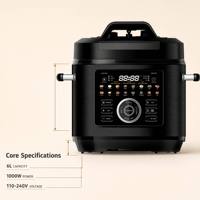 Cuisinière électrique intelligente multifonction en acier inoxydable 5L 6L 8L pour la maison et la cuisine
