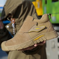 Chaussures de sécurité avec embout en acier, anti-étincelles, anti-écrasement, anti-perforation, semelle souple, isolées 6KV, pour soudeurs
