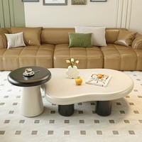 Table basse créative de style français, design sphérique, en MDF, moderne, simple, minimaliste, pour petit appartement