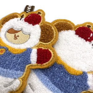 Patch brodé personnalisable en chenille double couche, motif sapins de Noël 3D, pour la décoration de chapeaux et d'étiquettes, en feutre - Product Image 5
