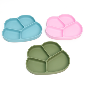 Plato de Silicona para Bebé con Diseño de Nube, Antideslizante, de Grado Alimenticio, Libre de BPA, Venta al por Mayor en Línea, MOQ Bajo - Product Image 2