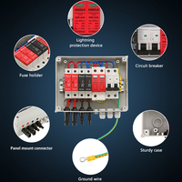 Boîtier de combinateur de panneaux solaires XIONGISOLAR 2-en-1 PC+ABS IP65 600V DC, boîtier d'instruments électroniques PV, modèle de jonction solaire SPD