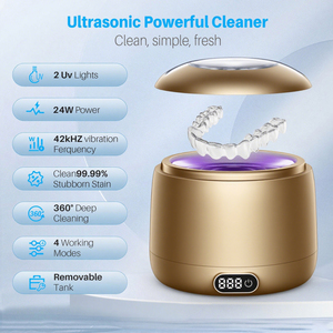Dental Pod Ultrasonic Cleaner 200ml 45-52kHz Digital <b>Timer</b> Touch Control For Dentures Aligners Jewelry Household Use - Product Image 3