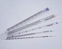 Pipettes sérologiques stériles en plastique jetables pour laboratoire médical, 1 ml, 2 ml, 5 ml, 10 ml, 25 ml – Usine de matériel de laboratoire en plastique