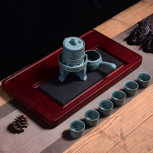 Juego de Té de Arcilla Morada, Taza de Té de Cerámica Kung Fu, Portátil para Viajes y Oficina, Forma Redonda, Origen Fujian - Product Image 3