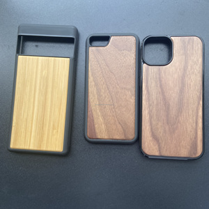 Funda de madera para Google <span class=keywords><strong>Pixel</strong></span> 6 <span class=keywords><strong>7</strong></span> <span class=keywords><strong>Pro</strong></span>, funda de bambú de madera natural para Samsung <span class=keywords><strong>S22</strong></span> S23 S21 A14, funda de teléfono láser de nogal de madera grabada - Product Image 3