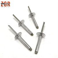 Rivets aveugles à tête ronde en aluminium avec tige en acier, rivets aveugles en zinc argenté, rivets aveugles en aluminium inoxydable
