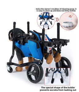 Fauteuil roulant <span class=keywords><strong>pour</strong></span> <span class=keywords><strong>chien</strong></span> en maille détachable facile à nettoyer, <span class=keywords><strong>chariot</strong></span> de mobilité réglable en hauteur et en longueur <span class=keywords><strong>pour</strong></span> chiens blessés ou handicapés - Product Image 2