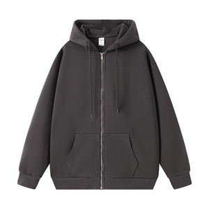 Sudadera con capucha unisex D33 al por mayor, con cremallera completa y forro, de otoño, 300GSM, de felpa de alta calidad, con cremallera personalizada, 100% poliéster, sublimación por calor. - Product Image 4