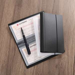 24 Pages Plastic Sleeves Waterproof PP Bill Clip Bank Deposit Receipt Fixed Current Slip Collection Book Exchange Bill <b>Folder</b> - Product Image 5