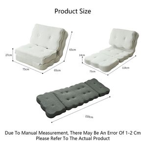 Canapé-lit pliable en forme de nuage, rembourré en mousse, pour enfants, animaux domestiques, adultes et personnes âgées - Product Image 3