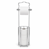 Support de papier toilette autoportant en métal personnalisé avec rangement pour 3 rouleaux, organisateur de salle de bain, fabricant OEM ODM