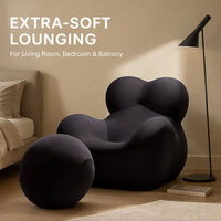 Fauteuil paresseux personnalisé de luxe pour la maison, style moderne, confortable pour le salon et le balcon, revêtement en tissu
