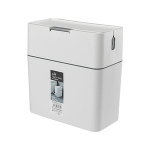 Cubo de basura estrecho con cepillo, 12L, diseño compacto para baño - Product Image 4