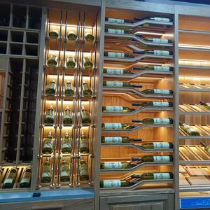 <span class=keywords><strong>Cave</strong></span> <span class=keywords><strong>à</strong></span> <span class=keywords><strong>vin</strong></span> de luxe personnalisée 2022, petite/grande, en bois massif et acier inoxydable, avec vitre chauffante - Product Image 5