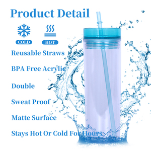 Vasos Personalizados al por Mayor con Logotipo para Regalos de Navidad, Vaso de Acrílico Transparente Reutilizable de 16 oz, Vaso de Plástico para Té con Pajita y Tapa - Product Image 4