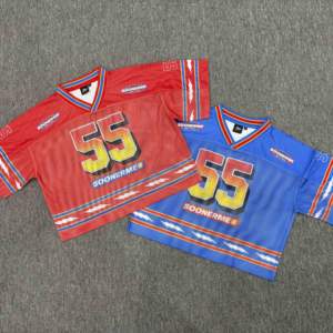 American Vintage Unisex Lighetwight malla camiseta transpirable fútbol Boxy Fit Oversized Jersey camisetas - Product Image 1