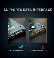 Nuevo USB3.0 Tool-Free 2.5inc SATA HDD/SSD Caja de plástico Personalizable Garantía de un año