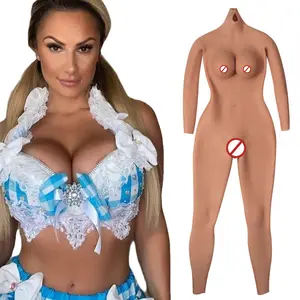 Breast form Bodysuit with Fake Vagina Silicone realistic Suit Male To Female artificial Boob For women Crossdresser Cosplay