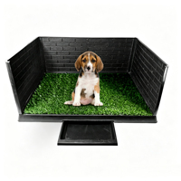 Tapis de propreté pour chien avec plateau, équipement d'apprentissage de la propreté pour chien d'intérieur, toilette pour mâle avec grille, toilette pour chien, bac à litière pour chien