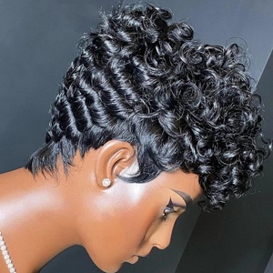 Perruques Sans Colle en Gros Bon Marché <span class=keywords><strong>Cheveux</strong></span> Humains Dentelle Frontale <span class=keywords><strong>Courte</strong></span> <span class=keywords><strong>Coupe</strong></span> Pixie 13*4 Perruques Lace Front <span class=keywords><strong>Cheveux</strong></span> Naturels pour Femmes Noires - Product Image 1
