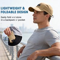 Chapeau de camping unisexe léger en maille de polyester réglable, fin, respirant, à séchage rapide, anti-UV, couleur camel, vente en gros