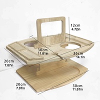 Table de pique-nique en bois pour la plage, Table à vin en plein air, petite Table de pique-nique pliable et portable avec poignée
