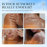 Protector Solar Facial SPF 50 de Amplio Espectro UVA/UVB, Ligero e Hidratante, con Ácido Hialurónico y Centella Asiática, Marca Privada