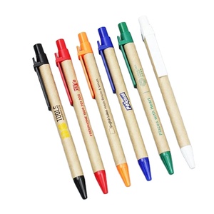 Stylo bille écologique en papier recyclé 1,0 mm, encre noire, personnalisable avec logo, prix abordable, pour la promotion publicitaire de la protection de l'environnement - Product Image 1