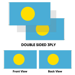 Bandiera di Palau personalizzata 3 x5ft bandiere appese per il paese di Gahumi Palauan - Product Image 4