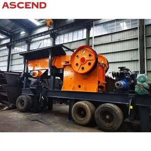 Stone Crusher Plant Quarry Mobile Diesel Engine Stone Crusher Machine Mobile Stone Jaw Crusher Machine Mobile Crushing Plant Factory