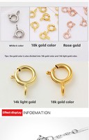 Bonne vente en gros plaqué or collier printemps anneau fermoirs plaqué homard boucle fabrication de bijoux boucle accessoires