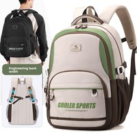 Nouveau Sac à Dos de Voyage Élégant en Nylon, Grande Capacité, en Polyester, Sac d'Ordinateur Simple, Sac à Dos Décontracté pour Étudiant, Double Bretelle pour Ordinateur Portable