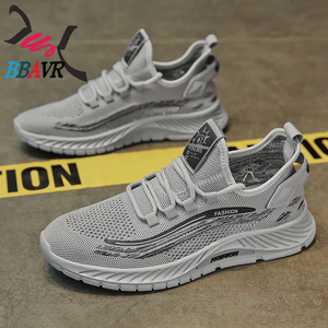 Zapatillas Deportivas Casuales de Moda para Hombre, Primavera-Otoño, Transpirables, de Malla Tejida, Estilo Moderno, Color Sólido - Venta al Por Mayor - Product Image 2