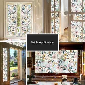 Film pour vitres en verre dépoli, décoratif, sans colle, adhésif statique, vinyle fantaisie, marque de luxe, maison, cuisine, bureau, salle de bain - Product Image 5