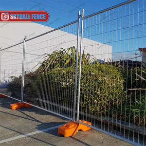 Çerçeveli kaynaklı tel örgü Panel galvanizli hareketli inşaat geçici çit - Product Image 1