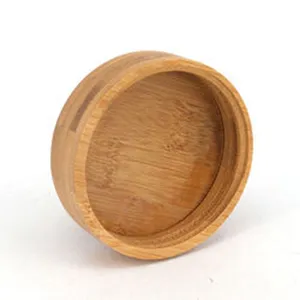 Factory Direct OEM Round Bamboo Screw Caps Jar With Bamboo lid For spice Food Storage