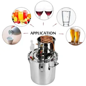 8L/10L/22L Alambic Destilador de Álcool Moonshine Ainda Inoxidável Cobre DIY Home Brew Água Óleo Essencial de Vinho Brewing Kit