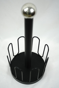 ที่วางม้วนกระดาษในครัวแบบตั้งโต๊ะพร้อมฐานไม้ทรงกลม ชั้นเดียว สำหรับวางกระถางต้นไม้ ที่ใส่กระดาษเช็ดมือ ดีไซน์แบบชุดอาหาร - Product Image 4