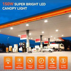 ไฟ LED สำหรับลานจอดรถ 100 วัตต์ 5000K ความสว่างสูง IP65 โครงอะลูมิเนียม เหมาะสำหรับโรงรถ โกดัง สนามหญ้า สำนักงาน - Product Image 2