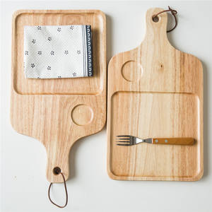 Superbe Planche en Bois de Style Japonais Écologique en Caoutchouc pour <span class=keywords><strong>Pizza</strong></span>, Steak, Plateau et Planche à Découper le Pain – Vente en Gros - Product Image 3