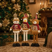 Décorations de Noël rétractables en forme de chat, canard et ours, sur pied, pour le commerce extérieur et les fêtes