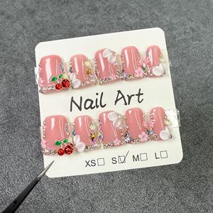 Diseño exclusivo <span class=keywords><strong>de</strong></span> lujo 10PCS Prensa acrílica <span class=keywords><strong>Uñas</strong></span> artificiales hechas a mano Mariposa - Product Image 2