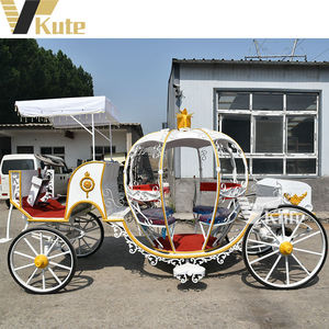 Chariot de princesse Cendrillon, chariot de mariage de luxe à chevaux à vendre - Product Image 6
