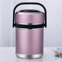 Fiambrera portátil de viaje de acero inoxidable 304, termo, taza de sopa de 8L, revestimiento interior de plástico, contenedor de comida para niños, logotipo para niños
